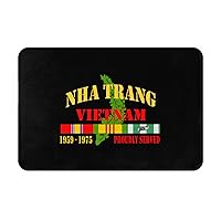 Nha Trang Vietnam Veteran Door Mat Bath Rugs Outdoor Doormat Non Slip Absorbent Bathroom Rug Carpet for Home Entrance Kitchen 16x24in