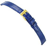 12mm Morellato Genuine Lizard Flat Stitched Blue Ladies Watch Band Regular 858