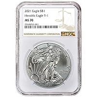 2021 No Mint Mark American Eagle (Type I Reverse) Dollar NGC MS70
