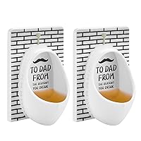 Fathers Day Dad Gifts from Daughter Son Wife Urinal Shot Glasses Set of 2 Gifts for Dad Father Odd Funny Gifts Gag Father's Gifts for Men Christmas Stocking Stuffers Party