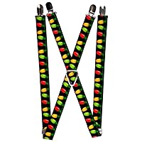 Buckle-Down unisex adults Buckle-down - Christmas Suspenders, Multicolor, One Size US