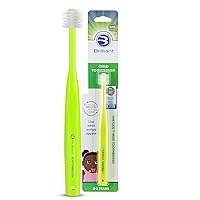 Brilliant Oral Care Child Toothbrush with Soft Bristles and Round Head, for a Kid Approved, Easy to Use All-Around Clean Mouth, Ages 2-5 Years, Lime, 1 Pack