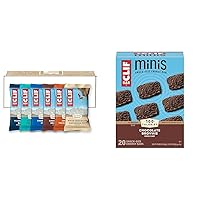 Energy Bars Variety Pack (16 Count) and CLIF BAR Minis Chocolate Brownie Snack Bars (20 Pack) Bundle