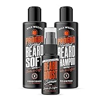 Wild Willies Beard Growth Kit, Men Face Care Kit Biotin Fortified Shampoo And Conditioner With Caffeine, Beard Products For Men (Two 4-Oz Bottles)
