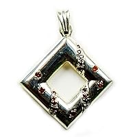 Genuine Red Round Shape Garnet Pendant Ethnic Handmade 925 Sterling Silver Fashion jewelry