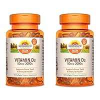 Sundown Vitamin D3 2000 Iu, Supports Immune, Bone and Teeth Health*, 150 Softgels Non-GMOˆ, Free of Gluten, Dairy, Artificial Flavors (Pack of 2)