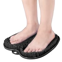 XL Size Large Shower Foot Scrubber Mat- Cleans，Exfoliates，Massages Your Feet Without Bending, Foot Circulation & Relieve Tired Feet, Foot Scrubber for Use in Shower with Non-Slip Suction Cups