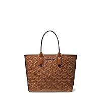Michael Kors Jodie Small Jacquard Logo Recycled Polyester Tote Handbag Luggage Women's Brown