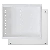 Legrand - OnQ 12 Inch Media Enclosure, Wall Cable Management to Organize All System Devices, Home Networking Panel with 2.5 Inch Openings To Pull Wires Through, Media Box, Glossy White, EN1200