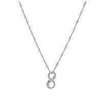 jewellerybox Sterling Silver Infinity Floating Necklace - 16-24 Inches