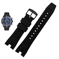 for Citizen AW1475 1476 1477 CA4154 4155 Men Silicone watchband Sport Sweatproof Rubber Wrist Strap Soft Bracelet Accessories 24mm (Color : Black Black, Size : 24mm)