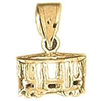 Silver 3D Trolley Pendant | 14K Yellow Gold-plated 925 Silver 3D Trolley Pendant