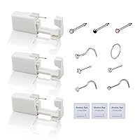 20G Self Nose Piercing Kit - Disposable Nose Piercing Gun With Nose Stud 2mm