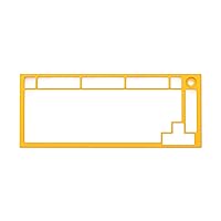 Top Frame for GMMK PRO - 75% Keyboard with Knob Gaming - Aluminum Mounting Frame for Custom Mechanical Keyboard for PC Gaming and Programming (Golden Yellow)