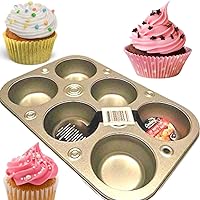 Toaster Oven 6-cup Size Metal Muffin/Cupcake Pan, 1 lb