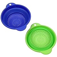 Chef Craft Select Silicone Plastic Colander, 8 inch, Color May Vary