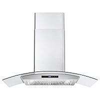 COSMO COS-668WRCS90 36 in. Ducted Wall Mount Range Hood in Stainless Steel with Touch Controls, LED Lighting and Permanent Filters