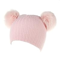 Baby Kids Knitted Warm Hats - Winter Wool Thick Stretch Beanie Caps