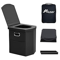 Upgrade XL Portable Toilet for Adults, Extra Large Portable Travel Floding Toilet, Camping Tall Toilets with Lid for Adults and Kids Compact Potty for Car,Hiking,Beach and Camping…