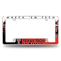 Rico AFC260801B Texas Tech All Over Chrome Frame (Bottom Oriented), Multi, 12