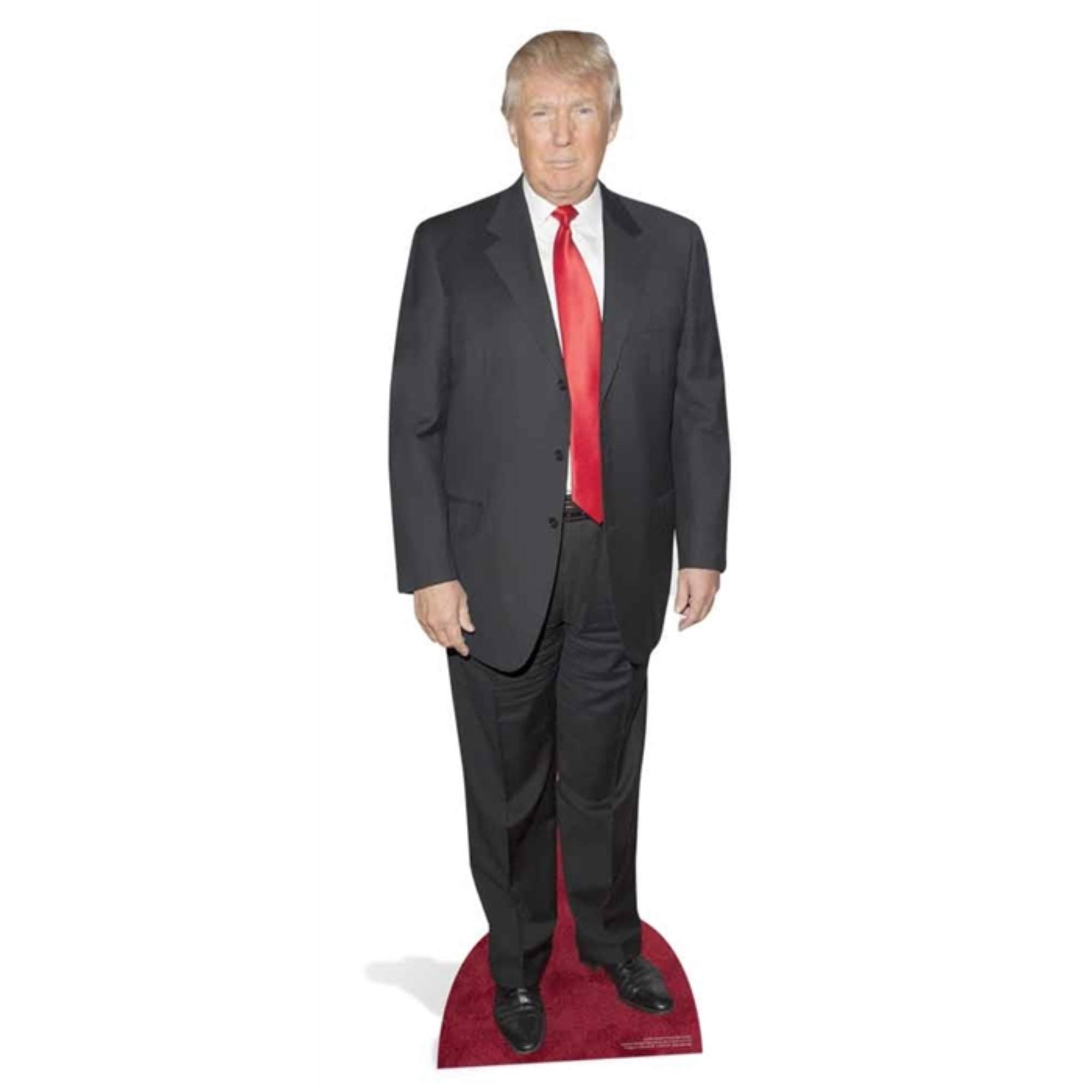 Star Cutouts, President Trump in Red Carpet, Cardboard Cutout Standup, Politician Life-Size Stand-In - 74" x 25"