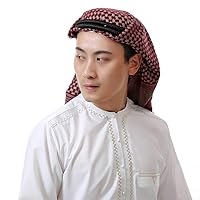 Adult Men Arab Head Scarf Keffiyeh Middle East Desert Shemagh Wrap Muslim Headwear Arabian Costume Accessories