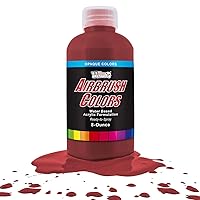 U.S. Art Supply Crimson Red Opaque Acrylic Airbrush Paint 8 oz.