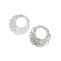 Jewelry Making Charms Antique Silver Tone Color Jewellery Charme Findingss Bulk Wholesale Suppliers Arts Crafts W2PB3 Flower Ear Drop