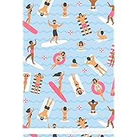 Swimming Notebook: Notebook Journal For Teens and Adults | 120 Pages | Grey Lines | Glossy Cover | 6 x 9 In