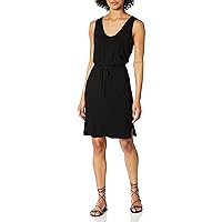 Women's majoni midi Dress with Side Slits, Black, Medium