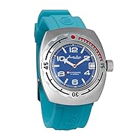 Vostok Amphibian Automatic Mens Wristwatch Self-Winding Diver Amphibia Case Wrist Watch 090432