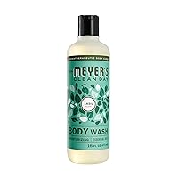 MRS. MEYER'S CLEAN DAY Moisturizing Body Wash for Women and Men, Biodegradable Shower Gel Formula Made with Essential Oils, Basil, 16 oz