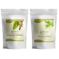 Haritaki Fruit Powder And Tulsi Holy Basil Leaf Powder Pack 2 Combo