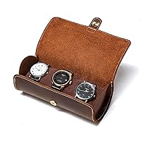 Travel Watch For Case Roll Organizer Vintage Exquisite Round Leather Storage Bag Unique Gifts For Father Husband L Vintage Leather Pocket Pouch Organizer Case Wallet Purse For Women Men