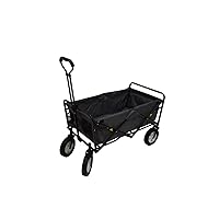 MacSports Collapsible Folding Outdoor Utility Wagon, Black