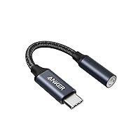 Anker USB C to 3.5mm Audio Adapter, Male to Female Nylon Cable for Samsung S20/S20+/S20 Ultra, Pixel 4/+ 4XL, and More Type C Devices