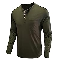 Henley Shirts for Men Vintage Long Sleeve Summer Slim Fit Rugby Polo Shirt Athletic Tee Tops Hipster Sports