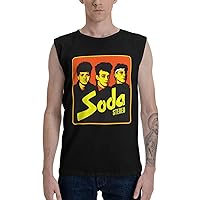 Soda Stereo Mens Cotton Sleeveless Round Neck T-Shirts Quick Dry Muscle Swim Beach Tank Tops