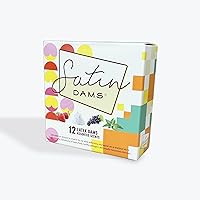 Satin Dams® Pack of 12 Assorted Latex Oral Dams | Grape, Strawberry, Vanilla and Spearmint Scented Dental Dams | Hermetically Sealed Dams