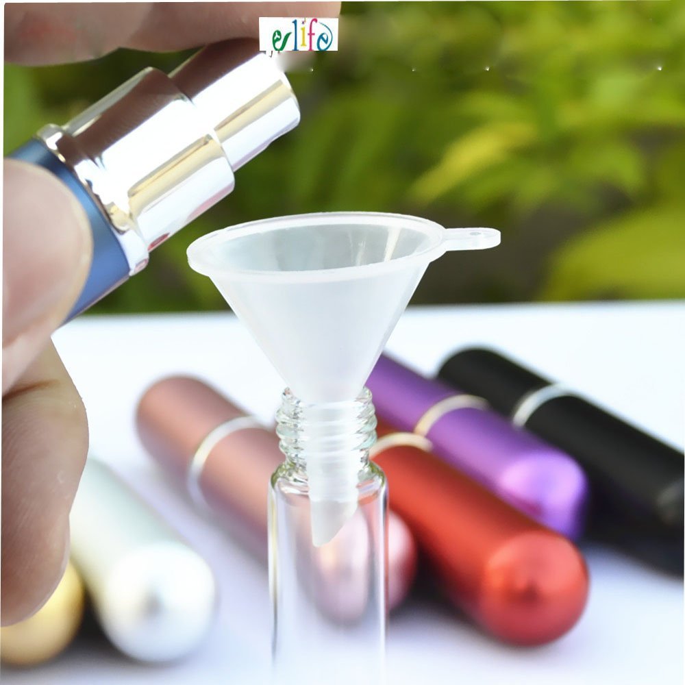 GOLF 6pcs 6ml Portable Mini Refillable Perfume Scent Aftershave Atomizer Empty Spray Bottle with 2 Funnel Filler for Travel Purse
