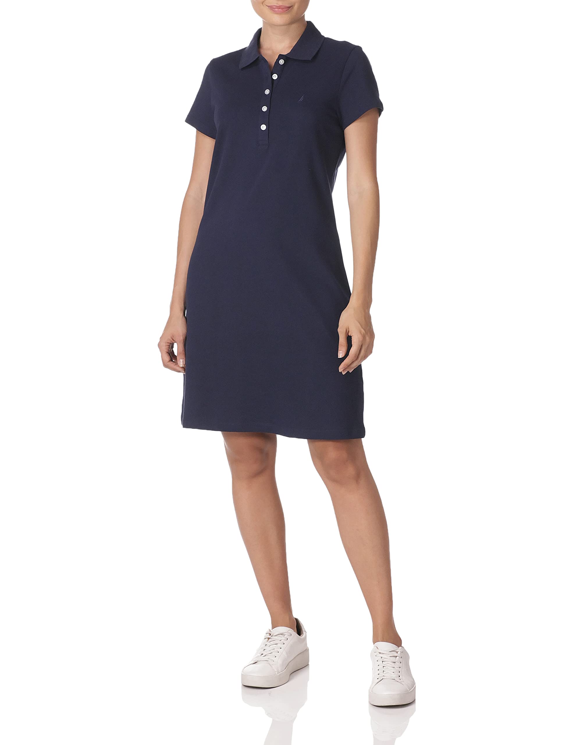 Nautica Women's Easy Classic Short Sleeve Stretch Cotton Polo Dress