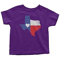 Threadrock Kids Texas State Flag with Heart Toddler T-Shirt