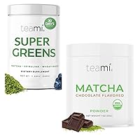 Teami Ultimate Wellness Bundle - Chocolate Matcha & Greens Superfood Powders for Energy, Digestive Health, and Bloat Relief