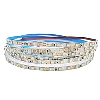 Red LED Strip Light 4mm Narrow Width, DC 12V 16.4ft/5M 600 LEDs SMD 2835 Cuttable Non-Waterproof LED Tape Light for Bedroom Kitchen Cabinet Lighting Decoration