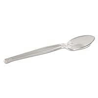 Dixie TH017 Plastic Cutlery Heavyweight Teaspoon Crystal Clear 6-Inch 1000/Carton