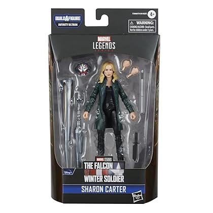 Marvel Avengers Legends Sharon Carter 6-inch Action Figure, Disney+ Series, MCU, Includes 4 Accessories & 2 Build-A-Figure Parts, F3860