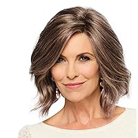 Mod About You Mid-length Layered Bob Wig by Hairuwear, 2023 Spring Luxury Collection, Average Cap, GL18-23 Toasted Pecan