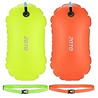 JOTO 2 Pack Swim Buoy Float for Open Water, Swimming Belt Bubble Safety Float with Adjustable Waist, Snorkeling, Swim Training, Triathletes, Kayaking