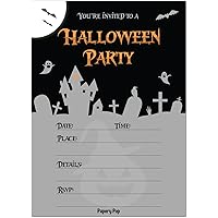 Papery Pop 30 Halloween Party Invitations with Envelopes - Halloween Invitations