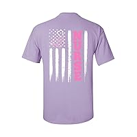 Nurse T-Shirt American Flag Nursing First Responder Flag Short Sleeve T-Shirt-Orchid-XXXL